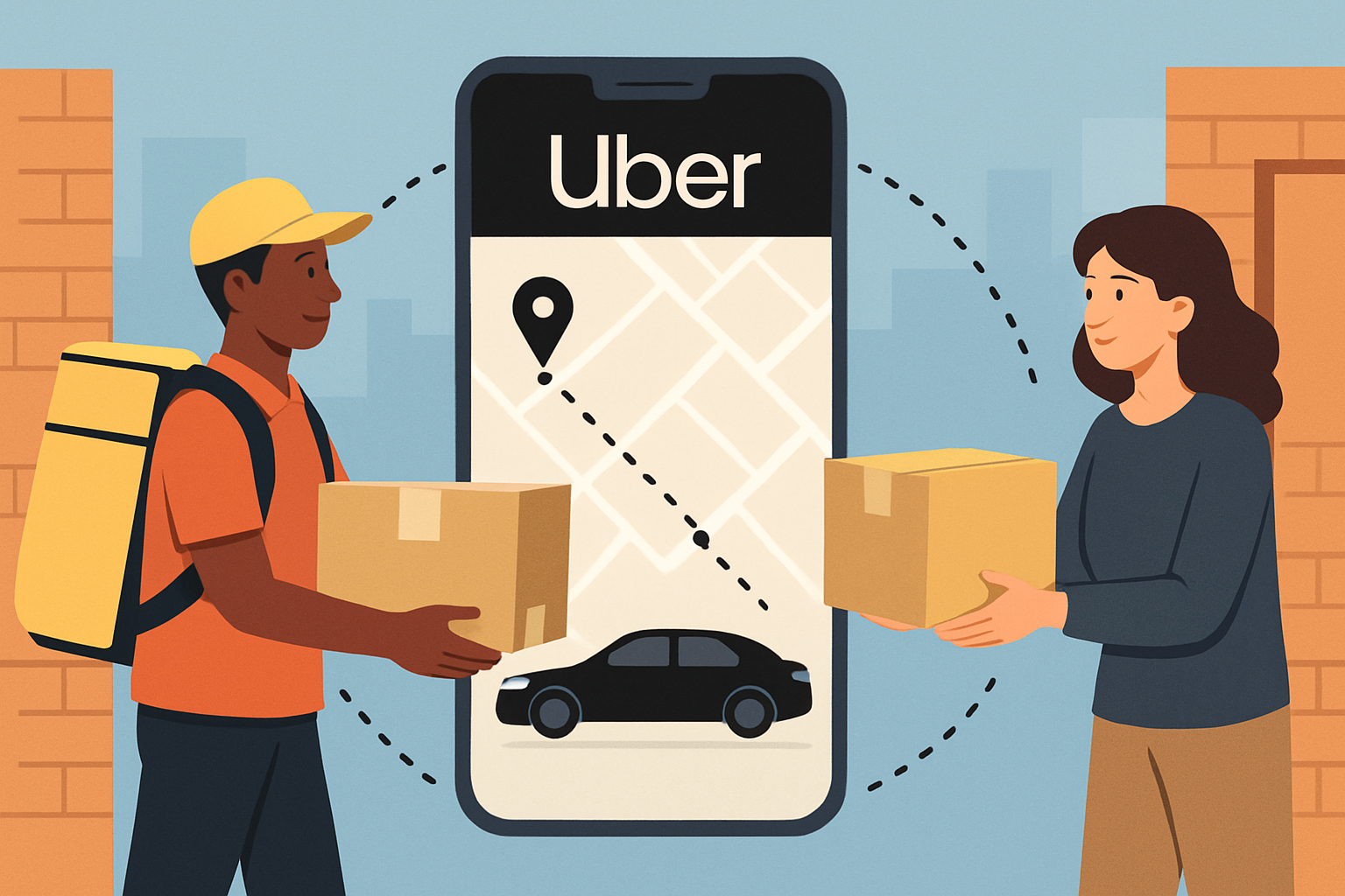 operacin de entregas con la integracin de Uber