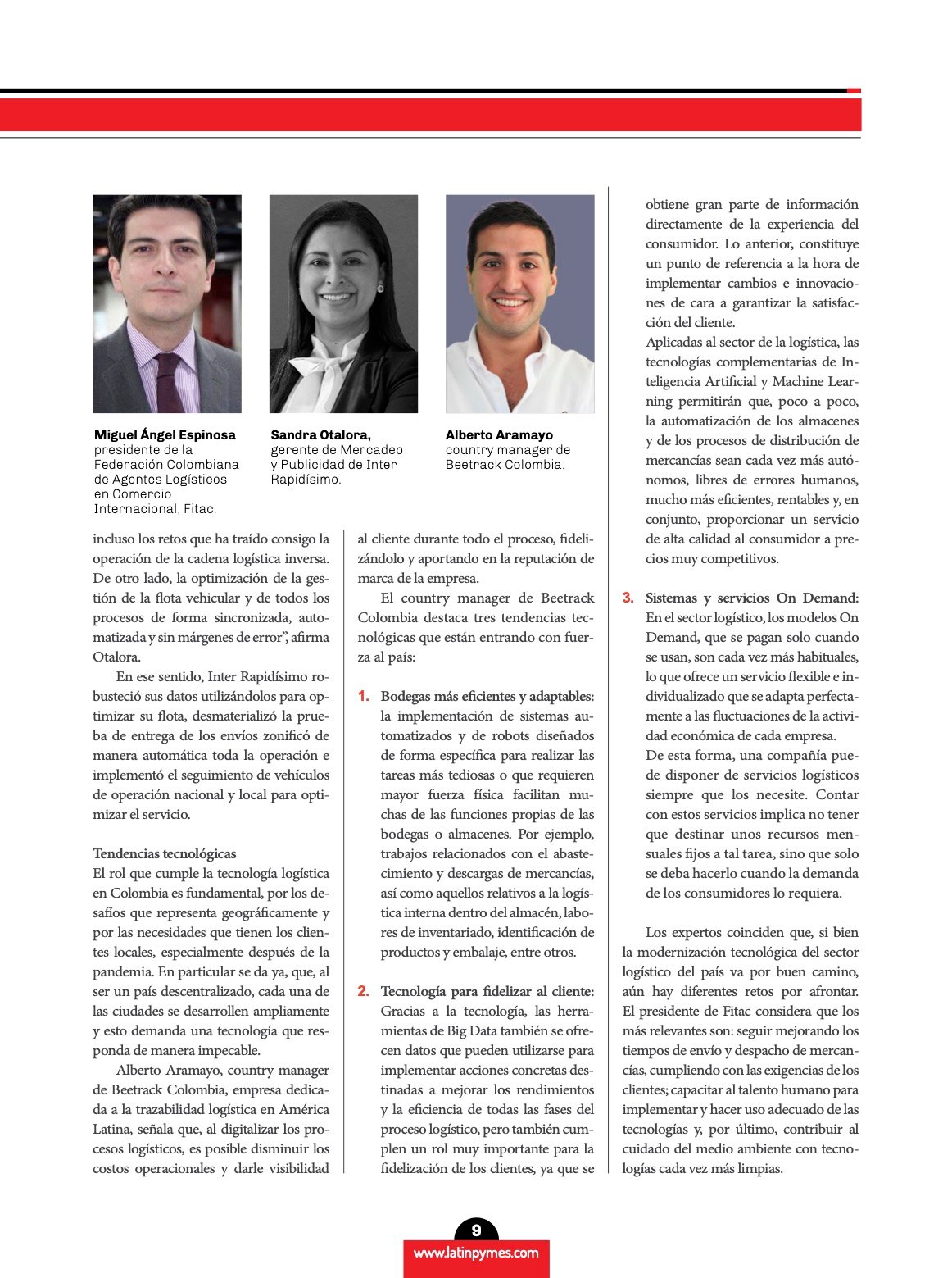 Artículo portada, revista LatinPyme febrero 2