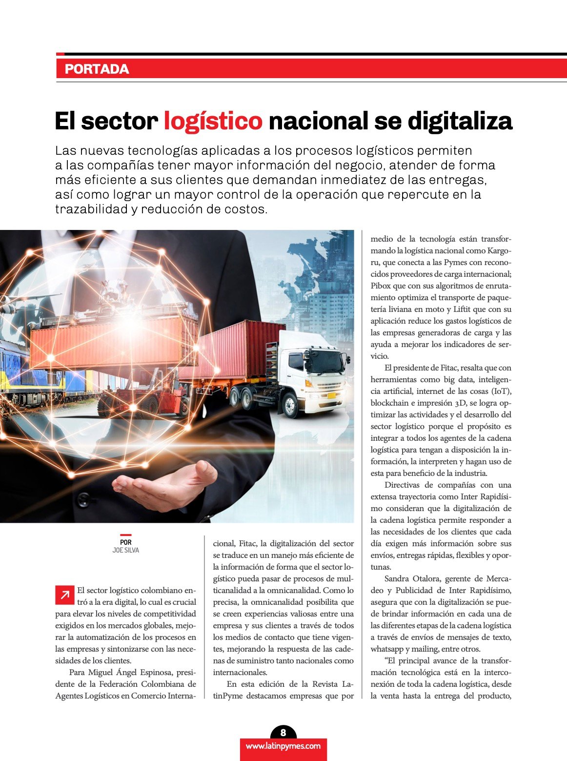 Artículo portada, revista LatinPyme febrero