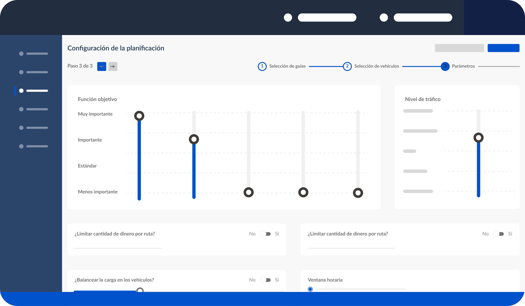 Configuracion planificación