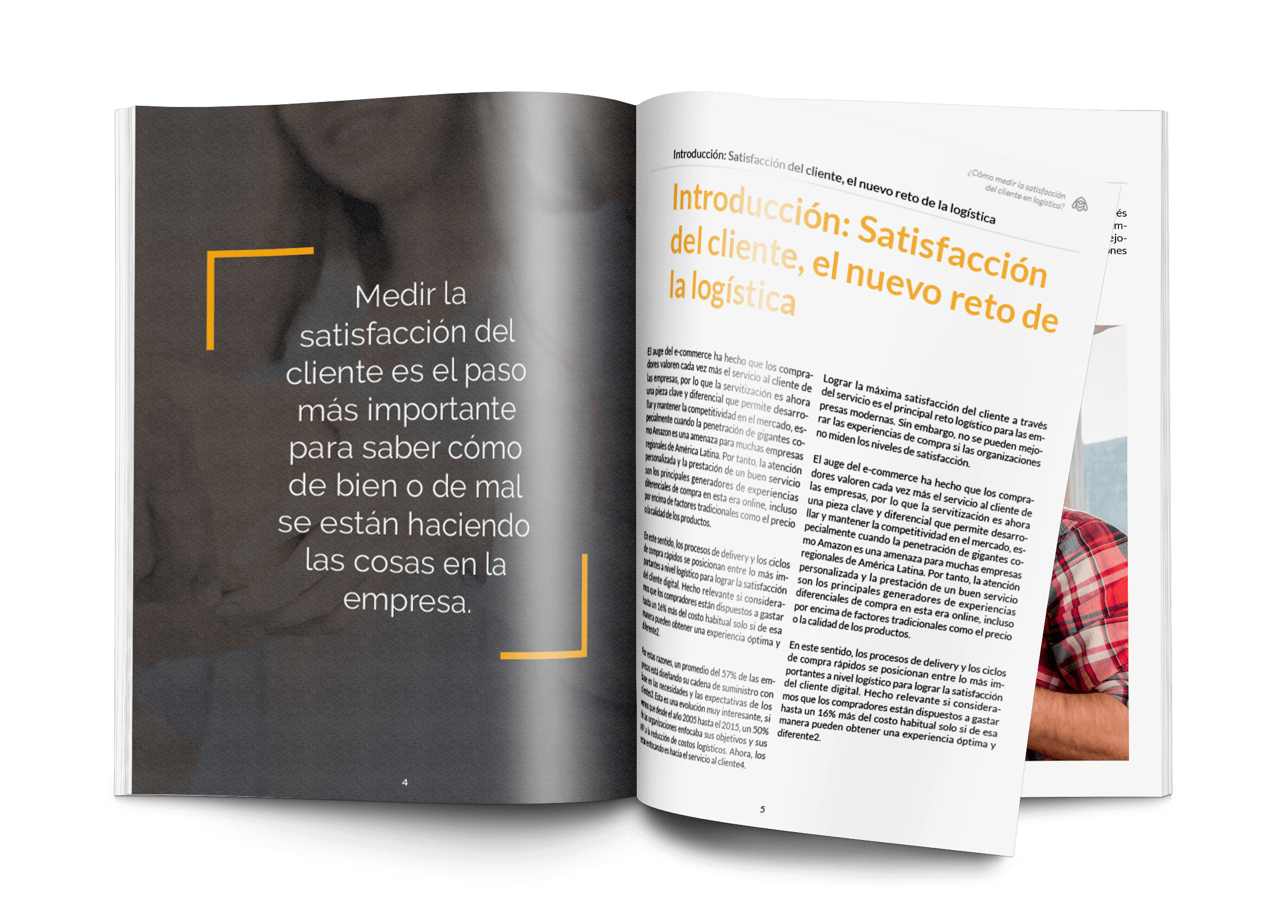 BEE - ¿Cómo medir la satisfacción del cliente en logística  - Portada abierta