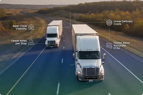 Customer delivery tracking illustration