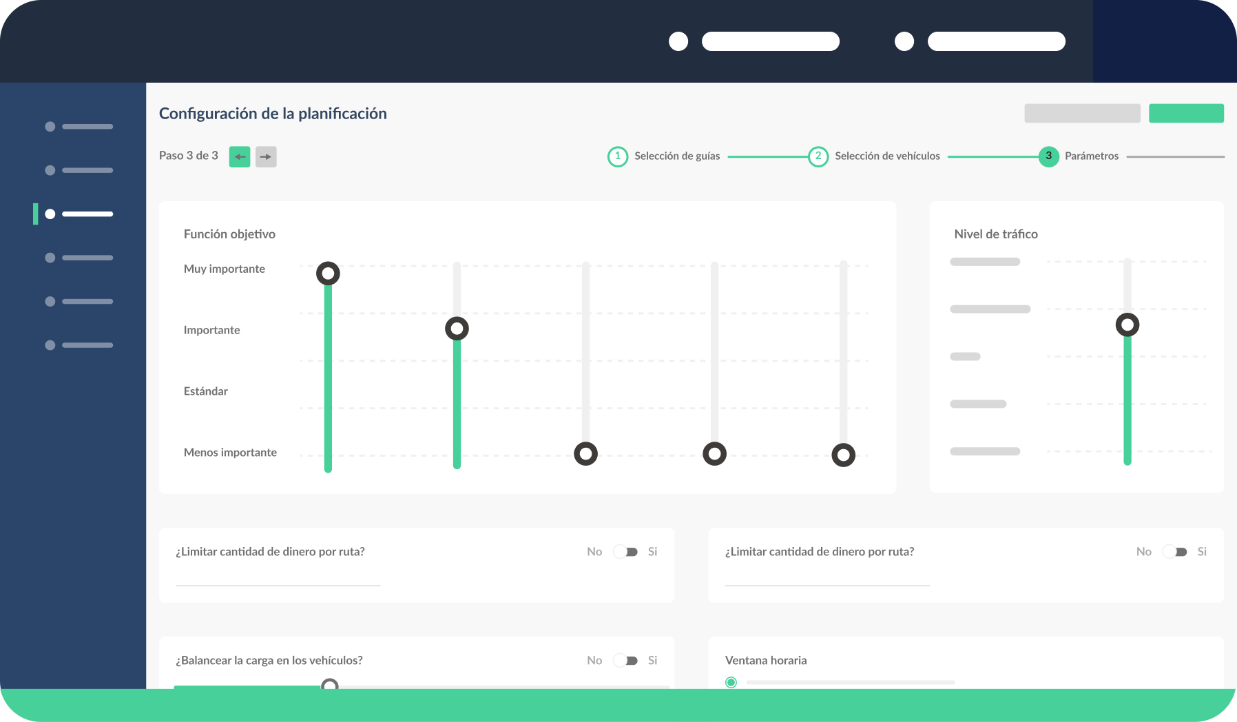 Configuracion planificación